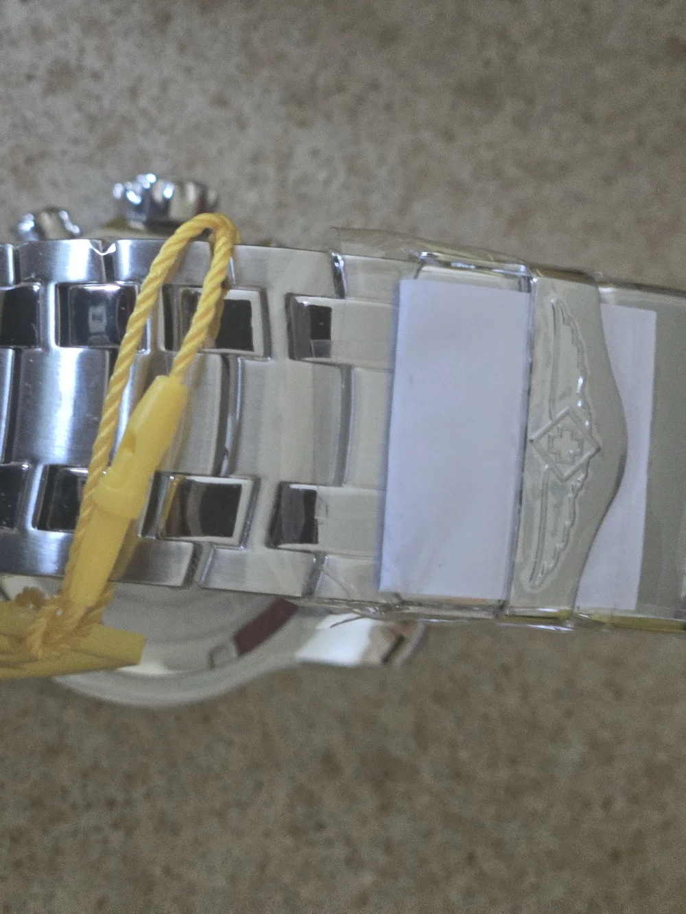 Invicta Men's Stainless Steel Chronograph Watch - Yellow Dial